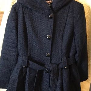 Tweed fall/winter coat with hood